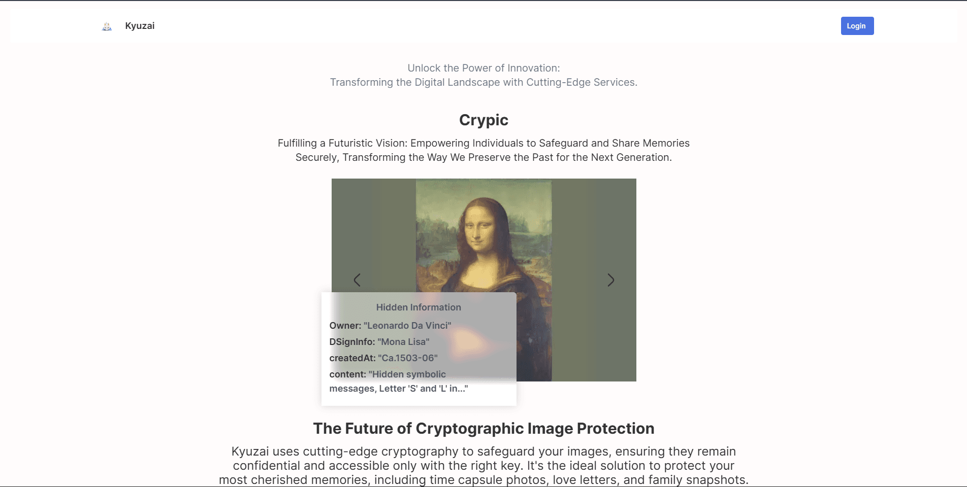 Anzen app encryption interface with secure upload